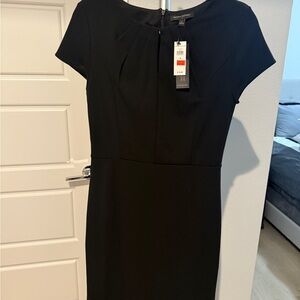 Banana Republic Black Sheath Midi Dress